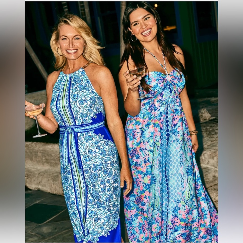 Lilly Pulitzer Hidden Treasure Viv Halter Maxi Dress NWT - Picture 4 of 7